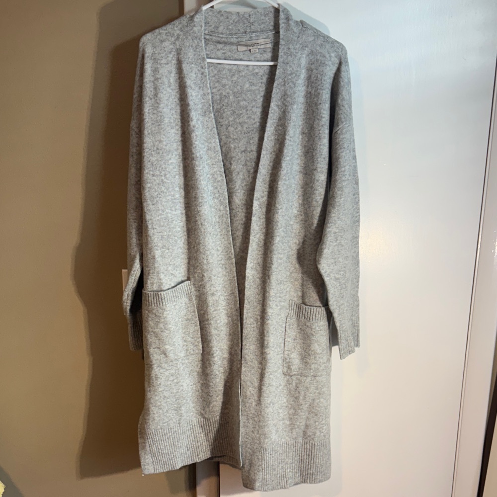 LOFT Long Duster Open Sweater – Size Medium – Gently Used